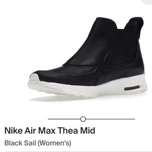 Black Leather Nike Air Max Thea Mid Women’s  Shoes 9.5